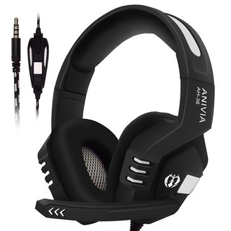 Anivia AH38 3.5mm Wired Gaming Headset with Microphone(Black Silver)