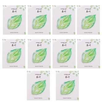 10pcs F073 Cute Small Fresh Leaves Sticky Notes Handbook Decorative Stickers(Mulberry Leaf)