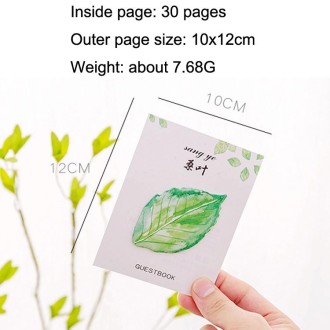 10pcs F073 Cute Small Fresh Leaves Sticky Notes Handbook Decorative Stickers(Mulberry Leaf)