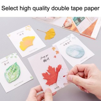 10pcs F073 Cute Small Fresh Leaves Sticky Notes Handbook Decorative Stickers(Mulberry Leaf)