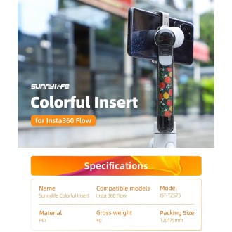 For Insta360 Flow Sunnylife IST-TZ575 Color Insert Sticker(Combo 3)