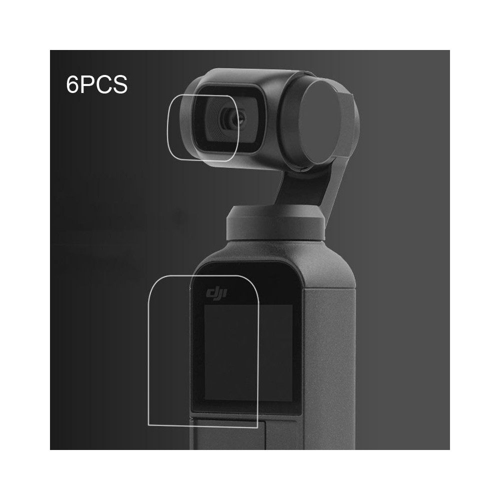 6 PCS HD Lens Protector + Screen Film for DJI OSMO Pocket Gimbal