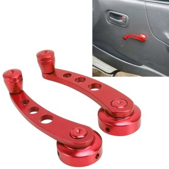 1 Pair Universal Car Wagon Door Window Crank Handle Winder  Manual Door Crank Handle Window Winders(Red)