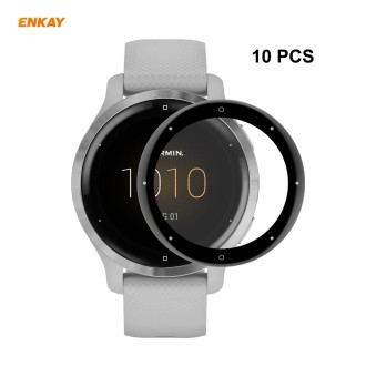 For Garmin Venu 2S / Vivoactive 4S 40mm 10 PCS ENKAY Hat-Prince 3D Full Screen Soft PC Edge + PMMA HD Screen Protector Film