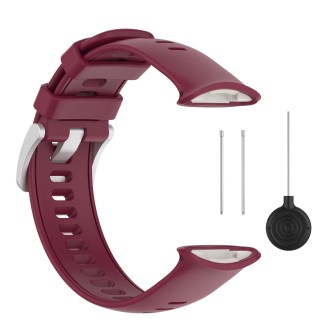 For Polar Vantage V2 Silicone Solid Color Sports Strap(Burgundy)