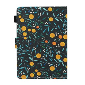 For 7 inch Universal Tablet PC Flower Pattern Horizontal Flip Leather Case with Card Slots & Holder(Yellow Fruit)