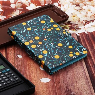 For 7 inch Universal Tablet PC Flower Pattern Horizontal Flip Leather Case with Card Slots & Holder(Yellow Fruit)