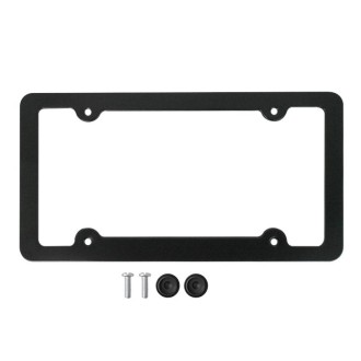 American Standard Aluminum Alloy License Plate Frame Including Accessories, Specification: XC-W059 Tsuna Black