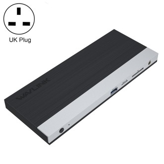 WAVLINK WL-UMD01 USB3.0 Splitter Docking Station Gigabit Ethernet / DP / HD Cable Converter(UK Plug)