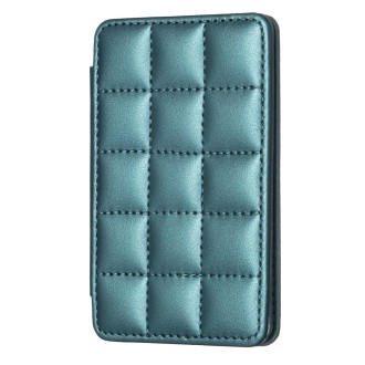 BFK01 Grid Pattern Card Bag Mobile Phone Back Sticker(Green)