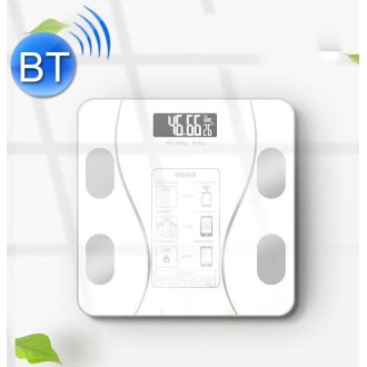 Smart Bluetooth Weight Scale Home Body Fat Measurement Health Scale Solar + Charge Model(Curve White)