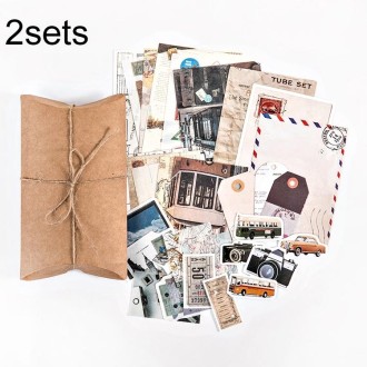 2sets 30 In 1 Vintage Collection Room Series Handbook Stickers Notes Packet(World Travel)