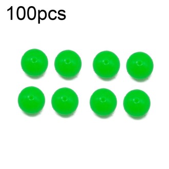 100pcs 10mm TPR Floating Bait Ball Float Water Fake Soft Bait(Green Nightlight)