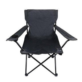 Casual Picnic Sketching Handrest Backrest Fishing Portable Beach Chair(Black)