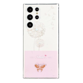 For Samsung Galaxy S23 Ultra 5G Bronzing Butterfly Flower TPU Phone Case(Dandelions)