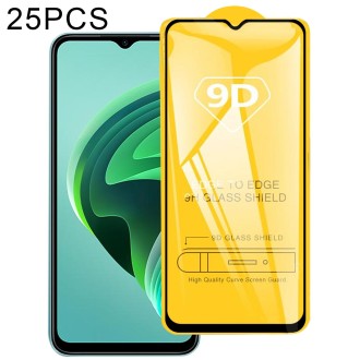 25 PCS 9D Full Glue Screen Tempered Glass Film For Xiaomi Poco M5 / Poco M4 5G / Redmi Note 11E / Redmi 10 5G / Redmi 10 Prime+ 