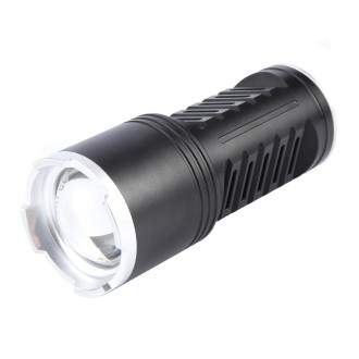 S2302 30W 1600LM High Power Telescopic Zoom Flashlight(Black)