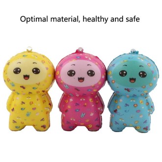 2 PCS TTPU1252 Color-Printed Smiley Face Doll Slow Rebound Decompression Toy(Yellow)