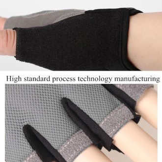 Summer Men Women Fitness Gloves Gym Weight Lifting Cycling Yoga Training Thin Breathable Antiskid Half Finger Gloves, Size:L(Lig