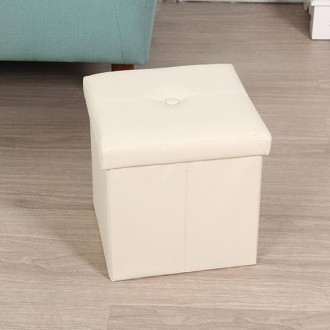 Storage Box Creative Dormitory Storage Stool(White)