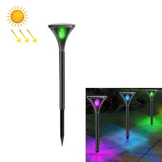 TS-S5206 4 LED Four-Sided Luminous Solar Lawn Lamp Ground Plug Light, Color temperature: Colorful Gradient 