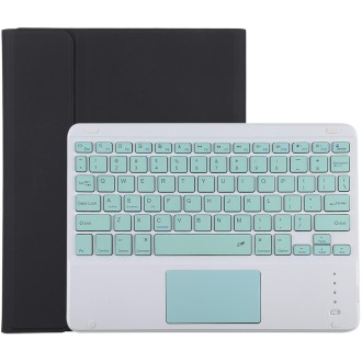 TG-102BC Detachable Bluetooth Green Keyboard + Microfiber Leather Tablet Case for iPad 10.2 inch / iPad Air (2019), with Touch P