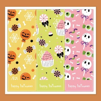 50 Sheets  Halloween Rectangular Sticker Gift Box Seal Sticker(H3)