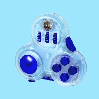 2 PCS Decompression Artifact Boring Vent Fingertip Rubik Cube Handle Fun Toy(Blue)