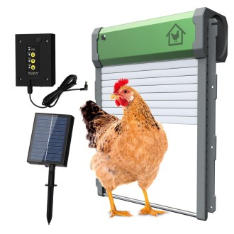 Solar Powered Automatic Chicken Coop Door 4 Modes Automatic Chicken Door with Remote Control