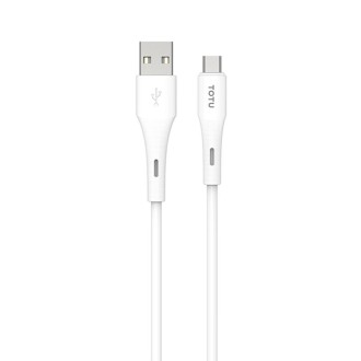 TOTU BM-007 Skin Sense Series USB to Micro-USB Silicone Data Cable, Length:1m(White)