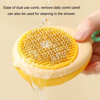 Cat Pet Fleece Needle Comb Cleaning Supplies(Lemon Yellow)