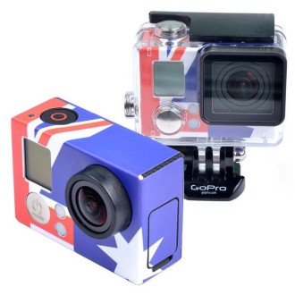 Retro AU Flag Pattern Case Sticker for GoPro HERO3+ /3