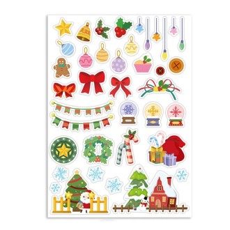 1 Set Christmas Cartoon Illustration Kids Toy Stickers, Size: 148x210mm(P-3)