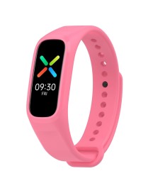 For OPPO Band Vitality Edition Waterproof Sweatproof Solid Color Watch Band(Pink)