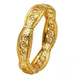 B-119 24K Gold Plated Bracelets Women Wedding Sand Gold Bracelet