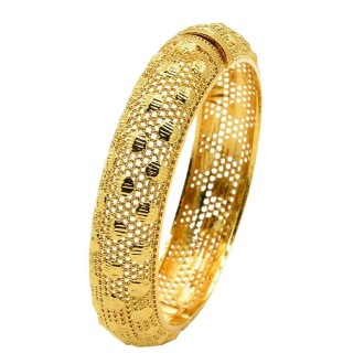 B-114 24K Gold Plated Bracelets Women Wedding Sand Gold Bracelet