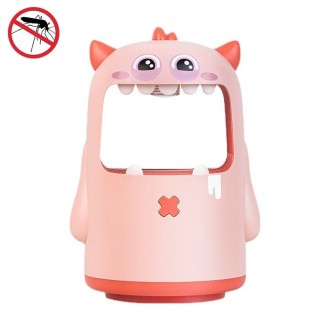 Small Monster Mosquito Lamp USB Photocatalyst Home Bedroom Physics Mosquito Repellent(Pink)