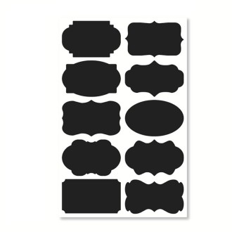 50 Sets Erasable Waterproof Removable Bottle Can PVC Blackboard Sticker 10PCS/Set 120x187mm