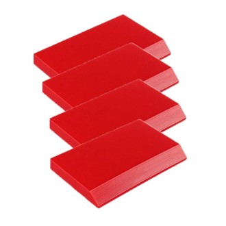 4pcs Car Cleaning Glass Water Film Soft Rubber Scraper, Color: Short Red