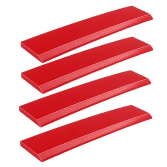 4pcs Car Cleaning Glass Water Film Soft Rubber Scraper, Color: Long Red