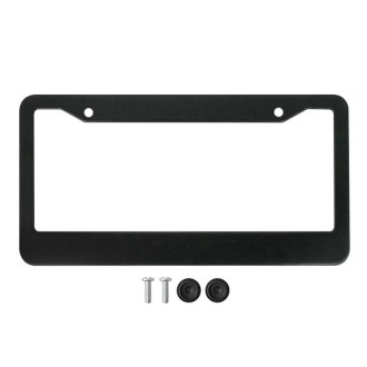 American Standard Aluminum Alloy License Plate Frame Including Accessories, Specification: Round Hole Aluminum Black