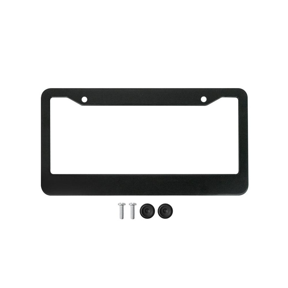 American Standard Aluminum Alloy License Plate Frame Including Accessories, Specification: Round Hole Aluminum Black