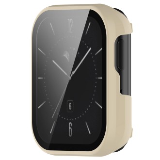 For OPPO Watch 3 Tempered Glass Film PC Watch Case(Ivory White)