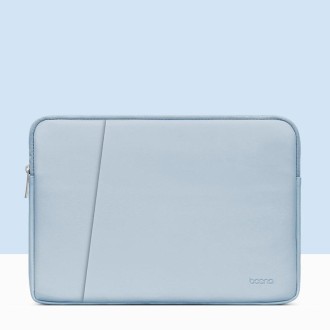 Baona BN-Q004 PU Leather Laptop Bag, Colour: Double-layer Sky Blue, Size: 11/12 inch