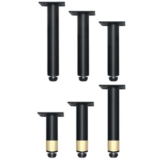 Metal Furniture Support Legs with Adjustment Pad, Height: 12.5cm(Black Gold)