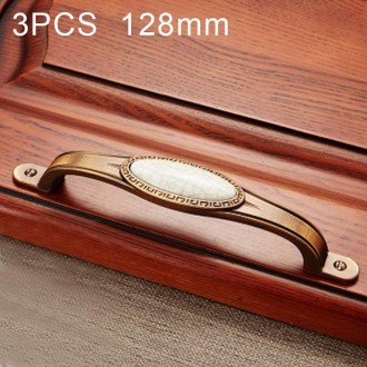 3 PCS 5008-128 Cabinet Zinc Alloy Retro Handle Coffee Cat Eye Handle (Coffee Crack)