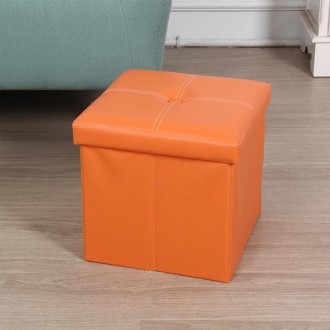 Storage Box Creative Dormitory Storage Stool(Orange)
