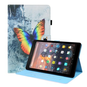 For Amazon Kindle Fire 7 Animal Pattern Horizontal Flip Leather Case with Holder & Card Slots & Photo Frame & Sleep / Wake-up Fu