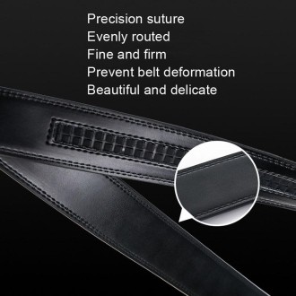 Dandali Casual Men Automatic Buckle Belt Business Soft Leather Pants Band, Length (cm): One Size 110-125cm(ZD-28)