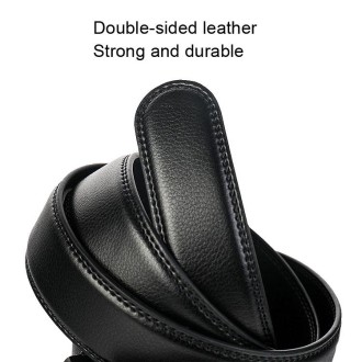 Dandali Casual Men Automatic Buckle Belt Business Soft Leather Pants Band, Length (cm): One Size 110-125cm(ZD-28)